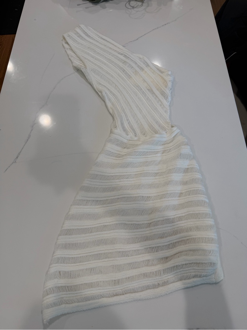 Peppermayo Cream One-Shoulder Knit Mini Dress - Picture 4 of 5